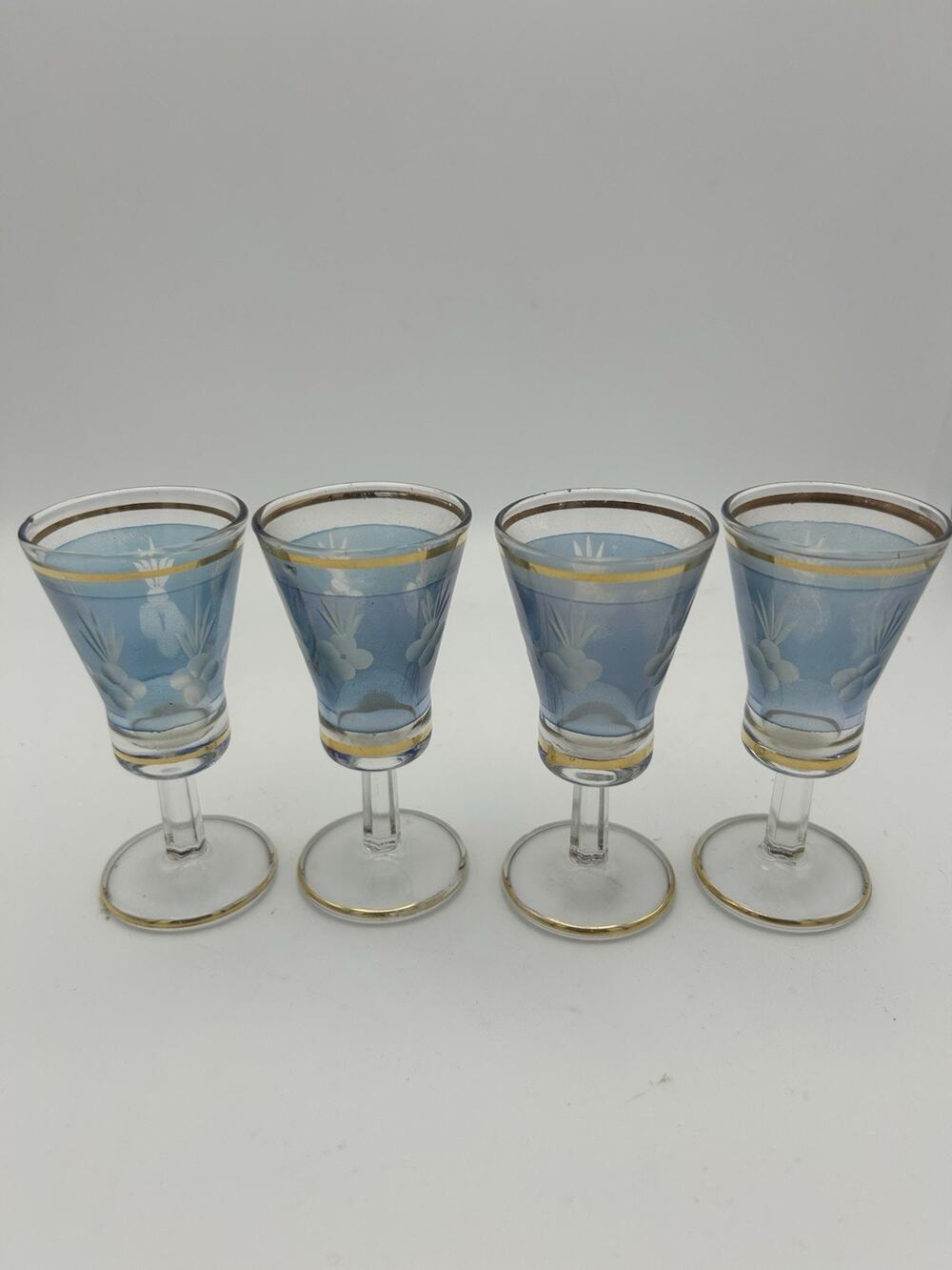 Libby’s Golden Foliage Shot Glasses.1960s